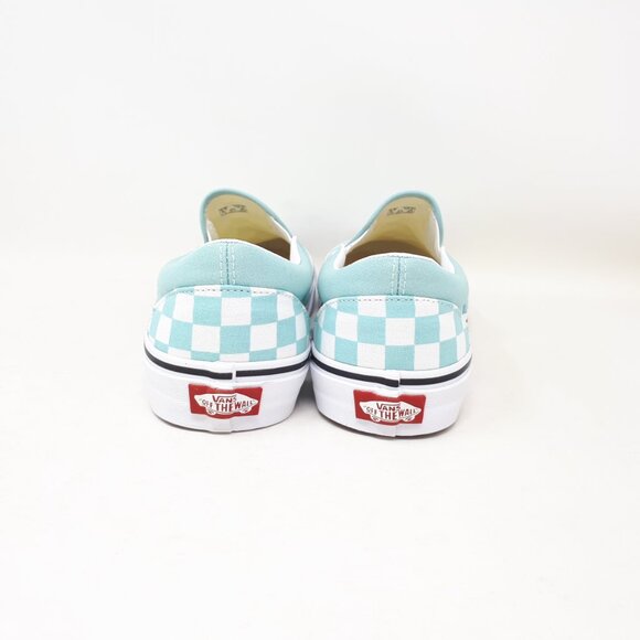 Vans Classic Slip On Checkerboard Canal Baby Blue Low Shoe Sneaker Womens Size - Picture 6 of 11
